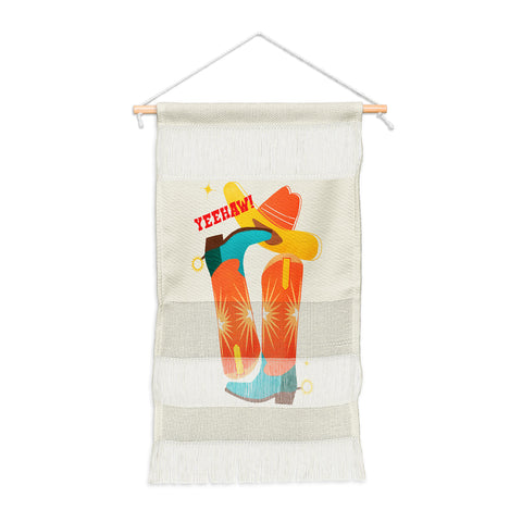 Showmemars Yeehaw Bright Cowboy Boots Wall Hanging Portrait