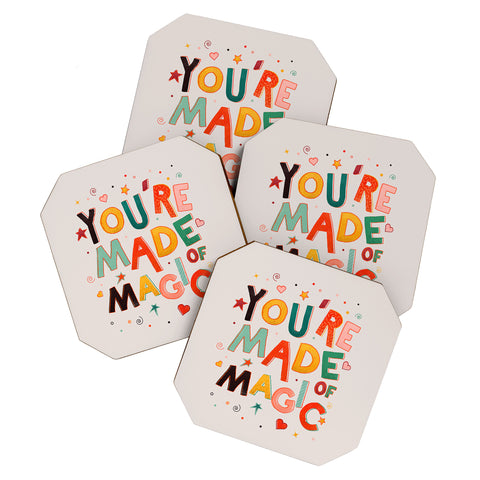 Showmemars You Are Made Of Magic colorful Coaster Set