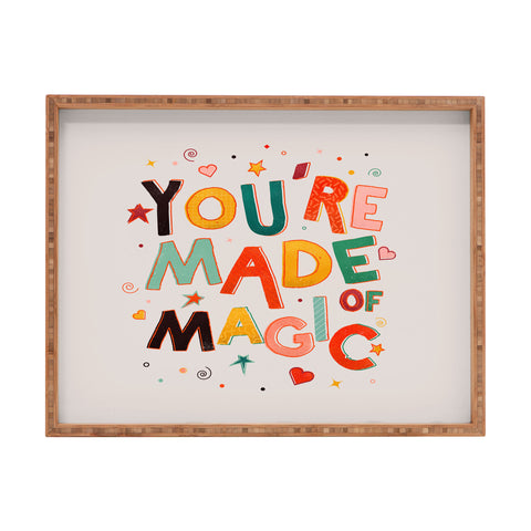 Showmemars You Are Made Of Magic colorful Rectangular Tray