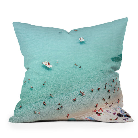 Sisi and Seb Beach People Outdoor Throw Pillow