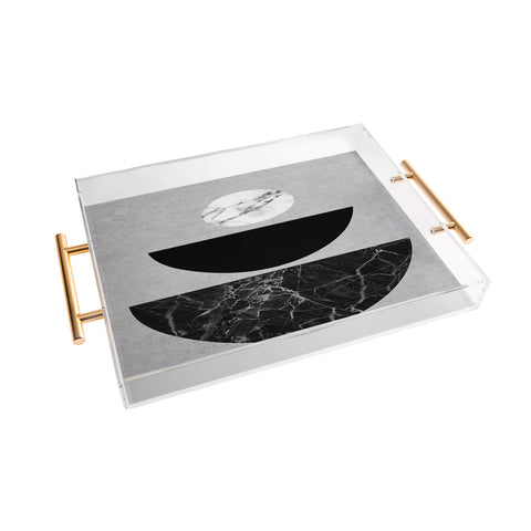 Sisi and Seb Black Half Circles Acrylic Tray