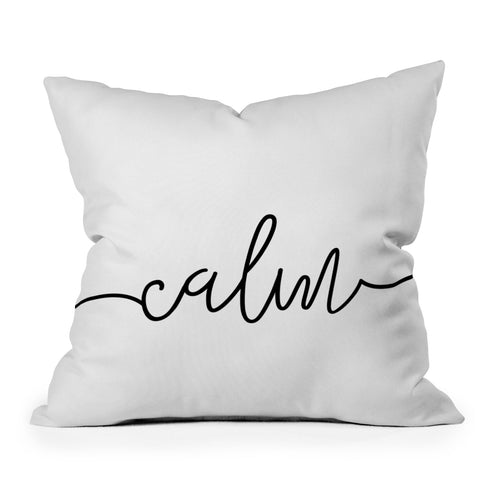 Sisi and Seb Calm Typo Outdoor Throw Pillow