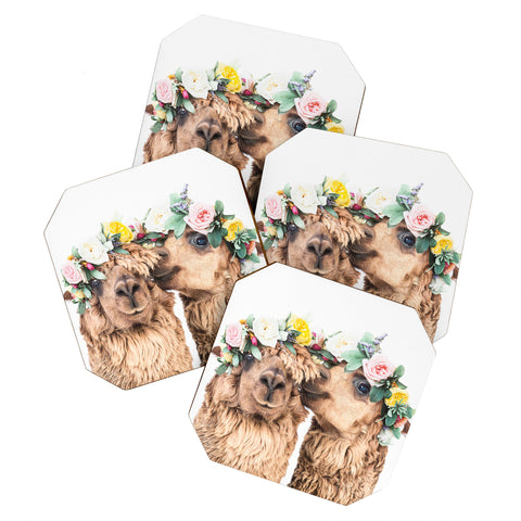 Sisi and Seb Flowers in her hair Coaster Set