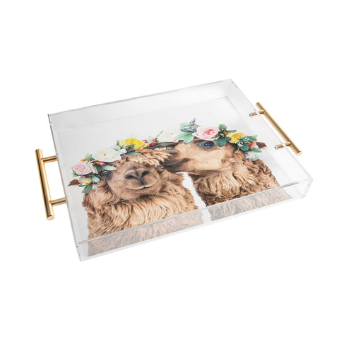 Sisi and Seb Flowers in her hair Acrylic Tray