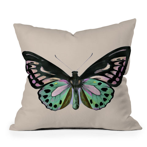 Sisi and Seb Funky Butterfly Outdoor Throw Pillow