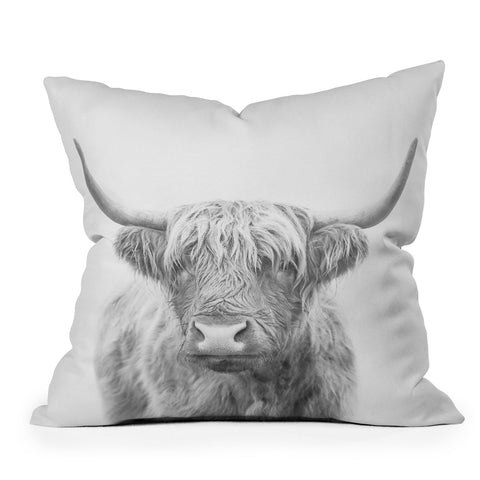 Sisi and Seb Highland Bull Outdoor Throw Pillow