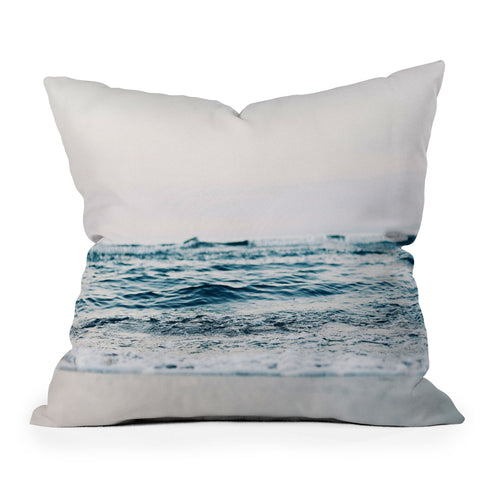 Sisi and Seb Minimalist Ocean Outdoor Throw Pillow