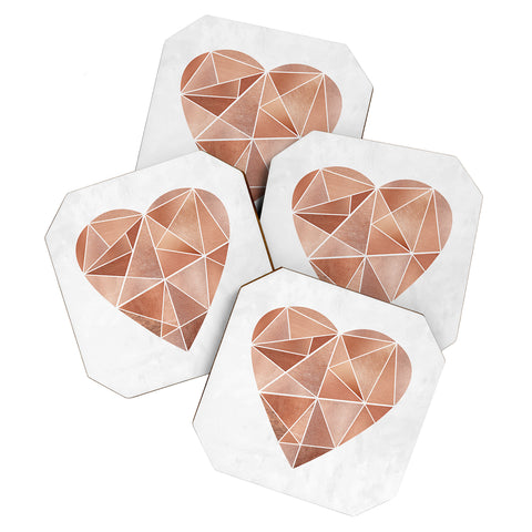 Sisi and Seb Mosaic Heart Coaster Set