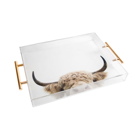 Sisi and Seb Peeking Cow Acrylic Tray