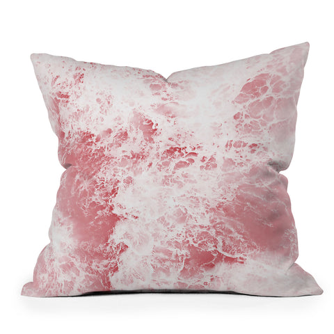 Sisi and Seb Pink Ocean Outdoor Throw Pillow
