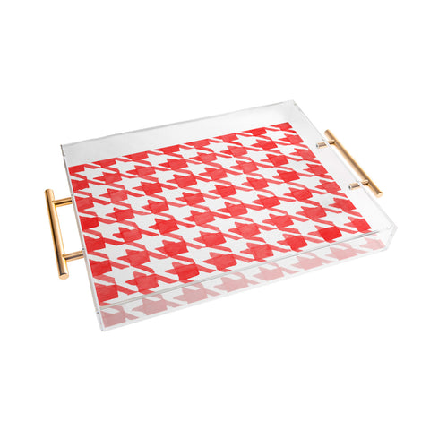 Social Proper Candy Houndstooth Acrylic Tray