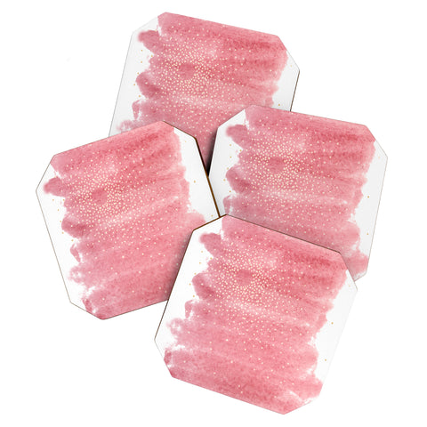 Social Proper Moon Burst Heart Coaster Set