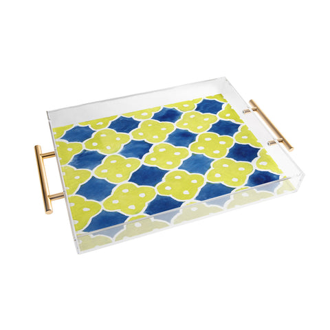 Social Proper Spanish Tiles Acrylic Tray