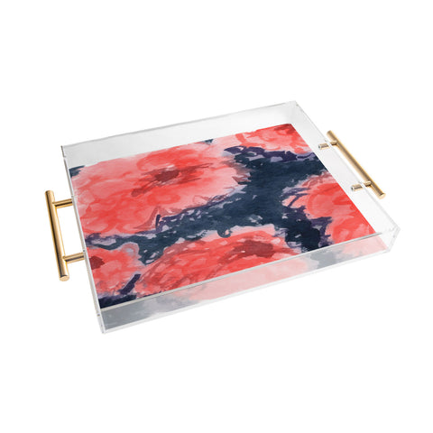 Social Proper Stark Blumen Acrylic Tray