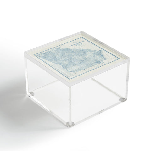 Society6 Design Studio 1851 Georgia Map Blue Acrylic Box