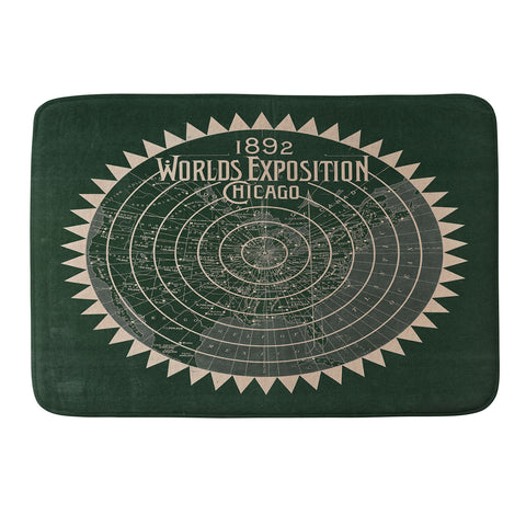 Society6 Design Studio 1892 Worlds Exhibition Chicago Memory Foam Bath Mat