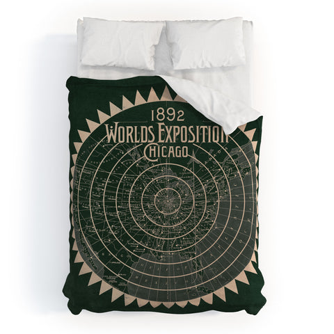 Society6 Design Studio 1892 Worlds Exhibition Chicago Duvet Cover