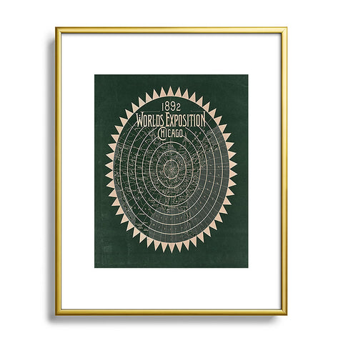Society6 Design Studio 1892 Worlds Exhibition Chicago Metal Framed Art Print