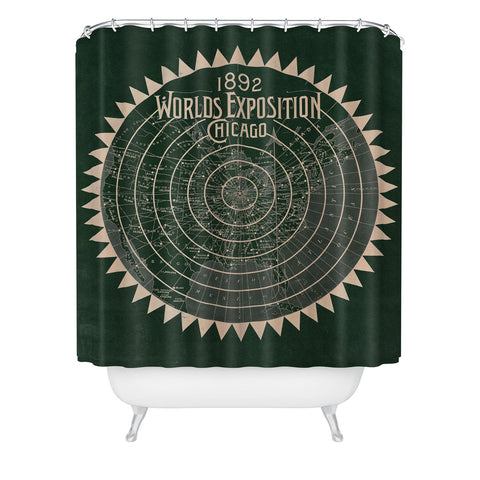 Society6 Design Studio 1892 Worlds Exhibition Chicago Shower Curtain