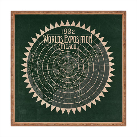 Society6 Design Studio 1892 Worlds Exhibition Chicago Square Tray