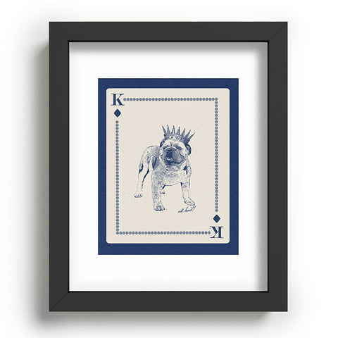 Society6 Design Studio All Hail the Bulldog Recessed Framing Rectangle