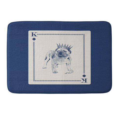 Society6 Design Studio All Hail the Bulldog Memory Foam Bath Mat