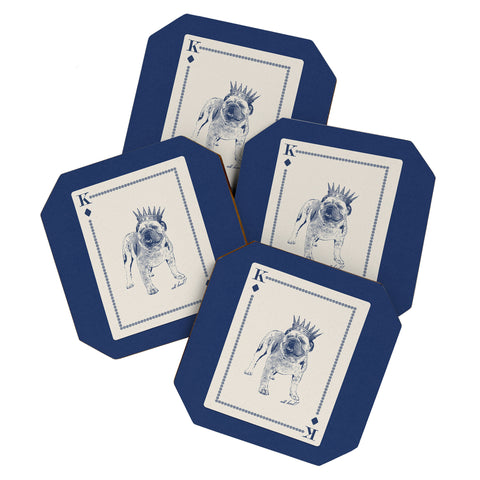 Society6 Design Studio All Hail the Bulldog Coaster Set