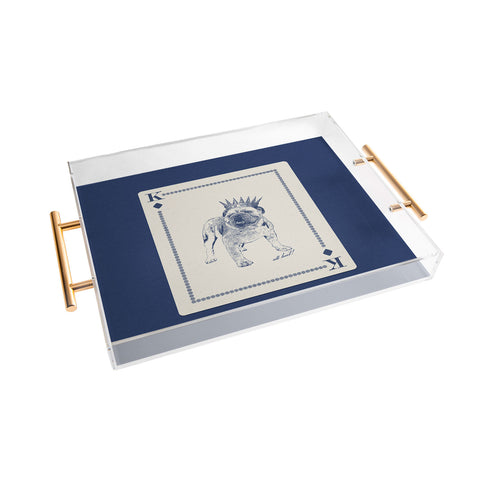 Society6 Design Studio All Hail the Bulldog Acrylic Tray