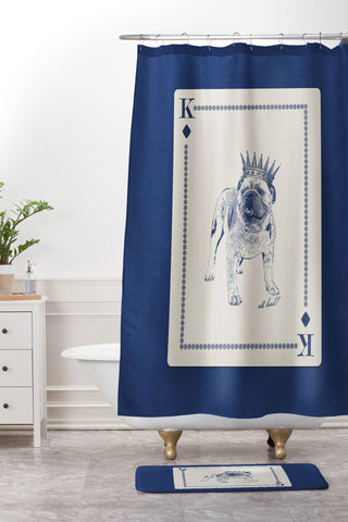 Society6 Design Studio All Hail the Bulldog Shower Curtain And Mat