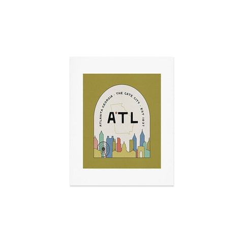 Society6 Design Studio ATL Gate City Chartreuse Art Print