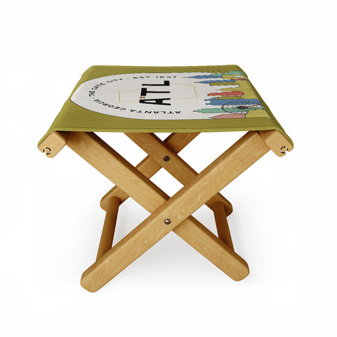 Society6 Design Studio ATL Gate City Chartreuse Folding Stool