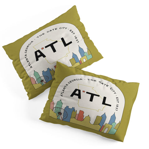 Society6 Design Studio ATL Gate City Chartreuse Pillow Shams
