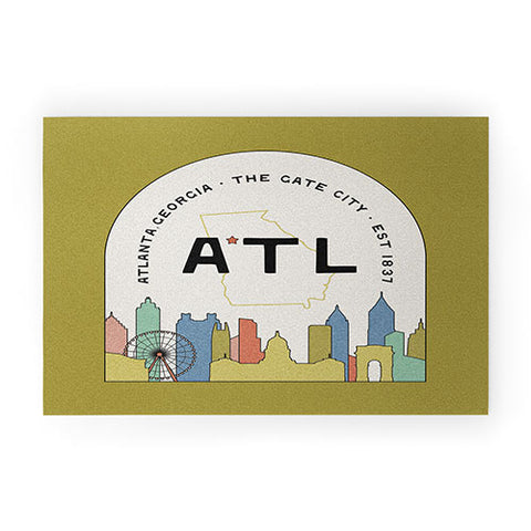 Society6 Design Studio ATL Gate City Chartreuse Welcome Mat