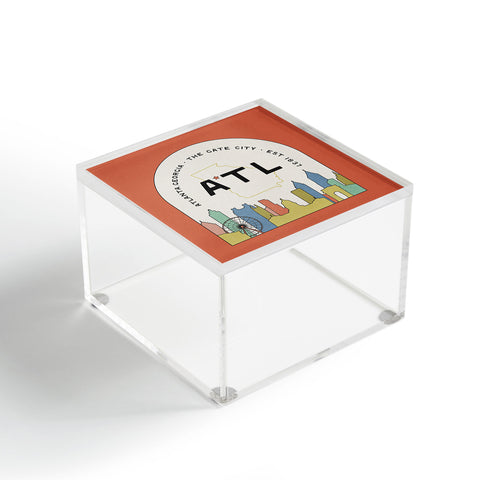 Society6 Design Studio ATL Gate City Red Peach Acrylic Box