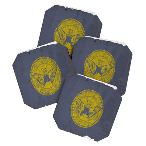 Society6 Design Studio Atlanta Flag Coaster Set