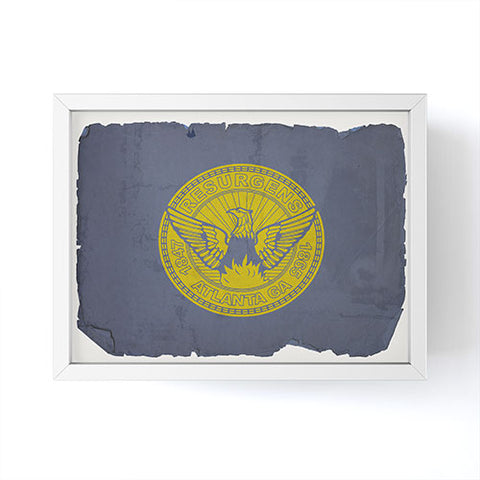 Society6 Design Studio Atlanta Flag Framed Mini Art Print