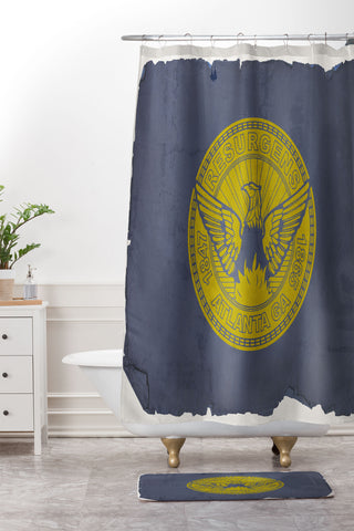 Society6 Design Studio Atlanta Flag Shower Curtain And Mat