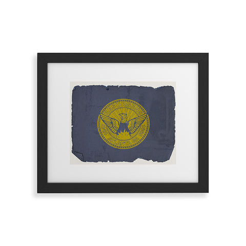 Society6 Design Studio Atlanta Flag Framed Art Print