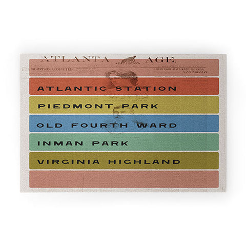 Society6 Design Studio Atlanta Neighborhoods Welcome Mat