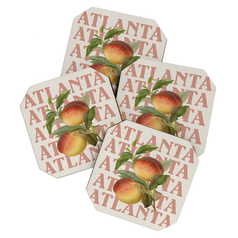Society6 Design Studio Atlanta Peaches Coaster Set