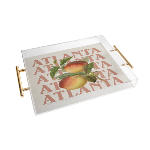 Society6 Design Studio Atlanta Peaches Acrylic Tray