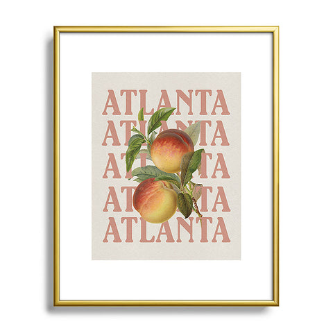 Society6 Design Studio Atlanta Peaches Metal Framed Art Print