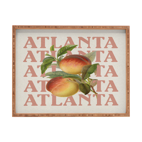 Society6 Design Studio Atlanta Peaches Rectangular Tray