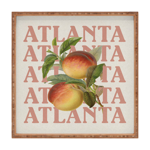 Society6 Design Studio Atlanta Peaches Square Tray