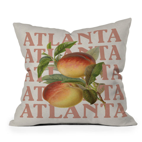 Society6 Design Studio Atlanta Peaches Outdoor Throw Pillow
