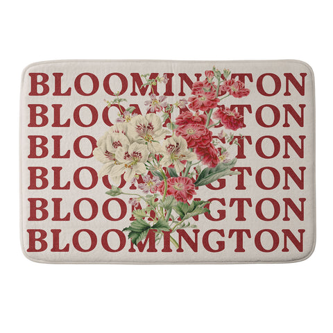 Society6 Design Studio bloomington in bloom Memory Foam Bath Mat