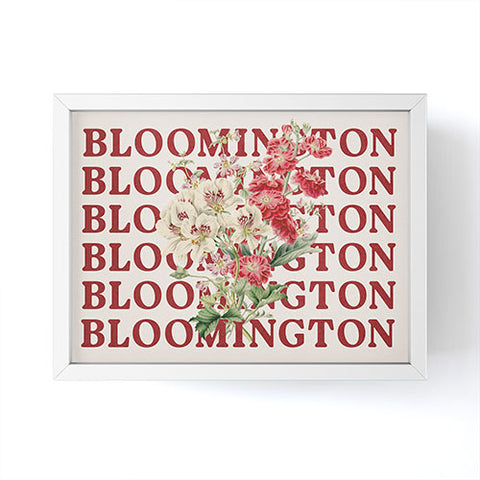 Society6 Design Studio bloomington in bloom Framed Mini Art Print