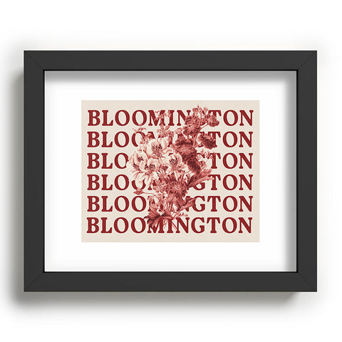 Society6 Design Studio bloomington in bloom red Recessed Framing Rectangle