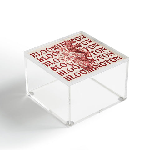 Society6 Design Studio bloomington in bloom red Acrylic Box