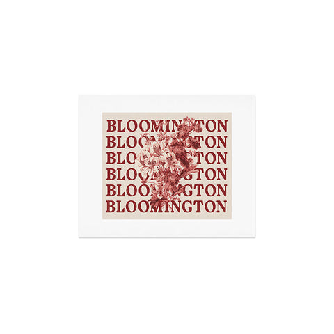 Society6 Design Studio bloomington in bloom red Art Print